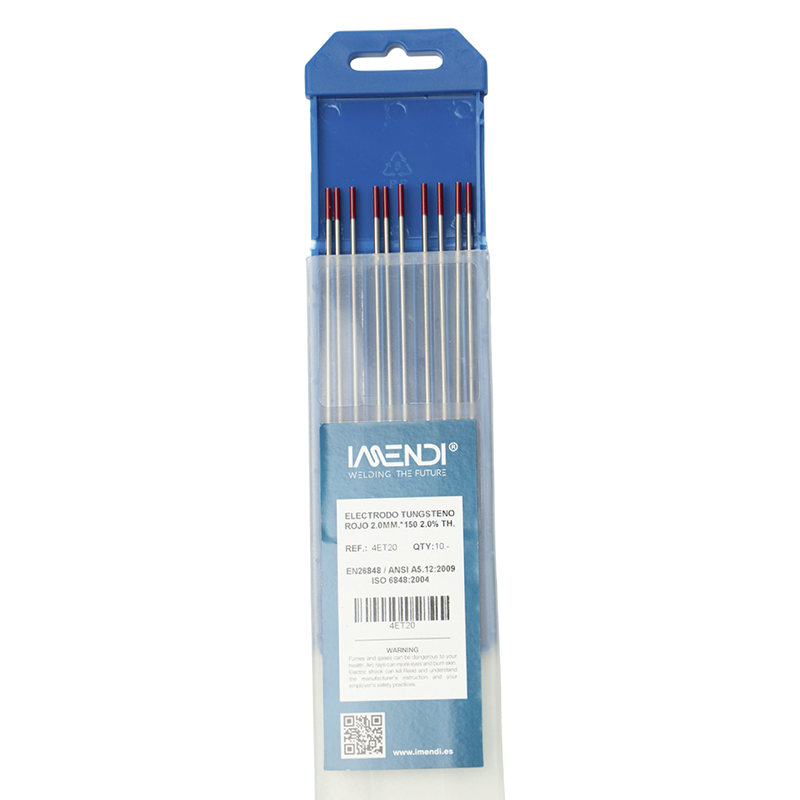 ELECTRODO TUNGSTENO 1.6 ROJO 2% TORIO